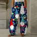 Clearance! Yohome Modern Women Fashion Christmas Santa Claus Snowmen Print Casual Loose Pants Plus Size