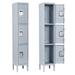 Fesbos Metal Lockers for Employees with Lock Employees Locker Storage Cabinet with 3 Doors Tall Steel Storage Locker for Gym School Office