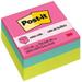 Post-it reg; Super Sticky Notes Cubes - 3 x 3 - Square - 400 Sheets per Pad - Power Pink Aqua Splash Acid Lime - Sticky Adhesive - 1 Pack | Bundle of 10 Packs