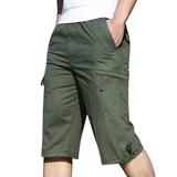 fvwitlyh Cycling Shorts Men s Slim-Fit 9 Flat-Front Comfort Stretch Chino Short