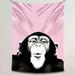 Urban Outfitters Wall Decor | Chill Monkey Pink Pop Art Balcony/Patio/Bedroom Kid/Teen/Party Cute Wall Decor | Color: Black/Pink | Size: Os