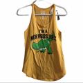 Disney Tops | Disney Toy Story Tank Top “Nervous Rex” Yellow Tee Basic Casual Athleisure | Color: Green/Yellow | Size: Xs