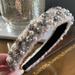 Anthropologie Accessories | Anthropologie Jewel Gem Rhinestone Embellished Headband! New! | Color: Cream/White | Size: Os