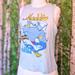 Disney Tops | Disney Grunge Aladdin Cotton Muscle Tee Tank Top In Blue Grey, Size Xs | Color: Blue/Gray | Size: Xs