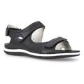 Sandale GEOX "D SANDAL VEGA" Gr. 40, schwarz (schwarz, kombiniert) Damen Schuhe Sandalen
