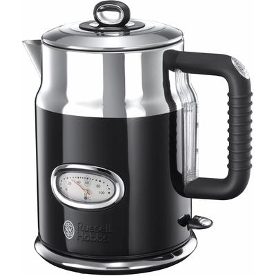 RUSSELL HOBBS Wasserkocher "WK Retro Noir 21671-70", schwarz, B:17cm H:25,7cm T:24,2cm, Wasserkocher
