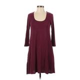 Lulu Casual Dress - A-Line: Burgundy Solid Dresses - Women's Size X-Small