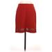 Banana Republic Factory Store Casual A-Line Skirt Knee Length: Orange Solid Bottoms - Women's Size 4