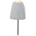 Ann Taylor LOFT Casual Mini Skirt Mini: Blue Tweed Bottoms - Women's Size 10 Petite