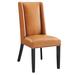 Baron Fabric Dining Chair by Modway Faux Leather/Wood/Upholstered in Brown | 40 H x 23.5 W x 23.5 D in | Wayfair EEI-2232-TAN