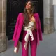 ZATRHMBM-Blazer Vintage en Dentelle pour Femme Veste Chic à Manches sulf Boutonnée Slim à la