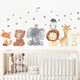 Autocollants muraux d'animaux de dessin animé pour chambre d'enfant papier peint de décoration de