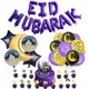 Bannière de décoration de gâteau pour Ramadan Eid décorations de gâteau lune et étoile ballon Eid