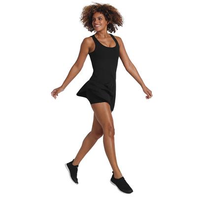 Vevo Active Women's Easy Short Lined Tech Dress (Size XL) Black, Polyester,Spandex