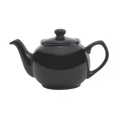 Service Ideas TPCE16BL 16-oz English-Style Teapot, Black Ceramic