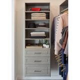 Dotted Line™ Cindy 25.13" W Closet System Reach-In Sets Manufactured Wood in Gray | 72 H x 25.13 W x 14 D in | Wayfair