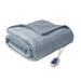 Beautyrest Heated Microlight to Berber Throw in Gray | 70 H x 60 W in | Wayfair BR54-0308