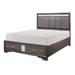 Rosdorf Park Ageet Queen Storage Platform Bed Wood & /Upholstered/Faux leather in Gray | 5.75 H x 66.5 W x 84.75 D in | Wayfair