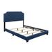 Latitude Run® Standard Bed Wood & /Upholstered/Microfiber/Microsuede in Blue | 4.3307 H x 28.7402 W x 66.9291 D in | Wayfair