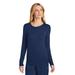 Wonderwink WW4029 Women's Long Sleeve Layer Top in Navy Blue size 2XL | Rayon/Spandex Blend