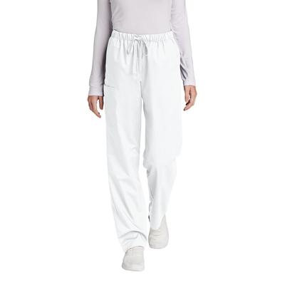 Wonderwink WW4550P Women's Petite WorkFlex Cargo Pant in White size 2XSP | Polyester Blend
