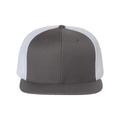 Richardson R511 Wool Blend Flat Bill Trucker Cap in Charcoal/White | Acrylic/wool