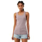 Bella + Canvas 1081 Women's Micro Ribbed Tank Top in Heather Pink Gravel size Medium | Cotton/Polyester Blend
