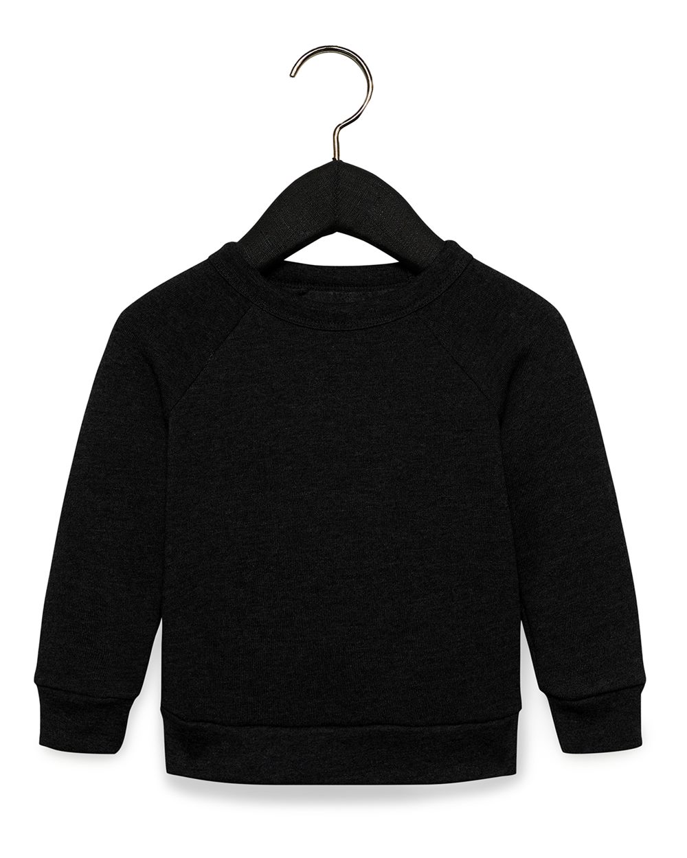 Bella + Canvas 3901T Toddler Sponge Fleece Crew in Black size 2T | Cotton/Polyester Blend