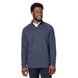 Devon & Jones DG481 Men's New Classics Charleston Quarter-Zip T-Shirt in Navy Blue Melange size Small | Cotton/Polyester Blend