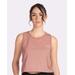 Next Level 5083 Women's Festival Cropped Tank Top in Desert Pink size Large | Cotton/Polyester Blend
