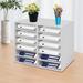 Latitude Run® Kinlea 12-grid Desktop File Organizer Plastic in White | 16 H x 19.3 W x 12 D in | Wayfair E1CC77B94A8A496DAB8CE957F4B6E6EF