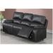 Red Barrel Studio® Contento Power Motion Sofa w/ The Built-in Usb Charger Faux Leather in Black/Brown | 40.6 H x 88 W x 38 D in | Wayfair Recliners