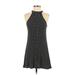 American Eagle Outfitters Casual Dress - Mini Halter Sleeveless: Black Print Dresses - Women's Size X-Small
