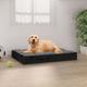 Lit pour chien Coussin Matelas pour chien Noir 71,5x54x9 cm Bois de pin solide 84198