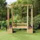 Maisonchic - Tonnelle de jardin Tonnelle Barnum Pergola de jardin avec banc et jardinières Bois de