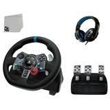 Pre-Owned Logitech G29 Driving Force Racing Wheel For PS4 BOLT AXTION Bundle(Refurbished: Like New)