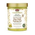 African Pride - Moisture Miracle Olive Oil & Tea Tree Oil Max Hold Styling Gel 18 Oz. * BEAUTY TALK LA *