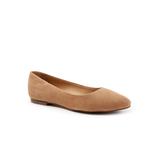 Extra Wide Width Women's Estee Flat by Trotters in Camel Suede (Size 8 1/2 WW)