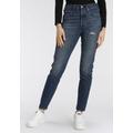 Skinny-fit-Jeans LEVI'S "501 SKINNY" Gr. 30, Länge 28, blau (medium blue) Damen Jeans Röhrenjeans