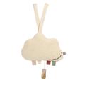 LÄSSIG Baby Musical Box Made of Organic Cotton Good Avening, Good Night, Knitted Musical Cloud Milky/Powder Pink