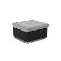 Honeypot - Sofabed - Bangkok Universal - Corner - Sofabed with storage - Fabric/Leather (Footstool, Black/Grey)