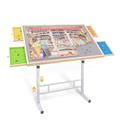 Puzzle Table with Drawers and Legs Height Tilting Adjustable for 1500 Pieces, Portable Jigsaw Puzzle Tables for Adults and Elderly, Puzzle Board with Covers Easy to Assemble Birthday Gift for mom