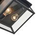 Millennium Lighting 2 Light 12 In. Powder Coat Outdoor Glass/Metal in Black | 5.25 H x 12 W x 12 D in | Wayfair 4202-PBK