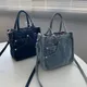 Sac à Main en Denim pour Femme et Fille Sacoche en Toile Souple Décontractée Style de Rue