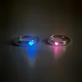 Bague en alliage brillant pour adolescentes bague cool bague bleue délicate bijoux coeur d'amour