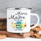 Tasse émaillée de remerciement, cadeau d