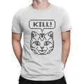T-shirt chat Animal mignon confortable Hip Hop idée de cadeau Jeane Kill No More hero gris