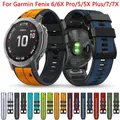 Bracelets de montre en Silicone 22 26mm pour Garmin Fenix 6 6X Pro 5 5X Plus 7 7X Sport Smart