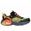 Skechers Boy's Skech-O-Saurus - Dino-Lights Sneaker | Size 3.5 | Black/Orange | Synthetic/Textile