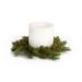 Set of 4 Green Artificial Pine Candle Wreath - 13-Inch, Unlit